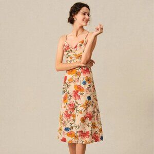 Rihoas The Cowl Neck Suspender Midi Dress (NEW)